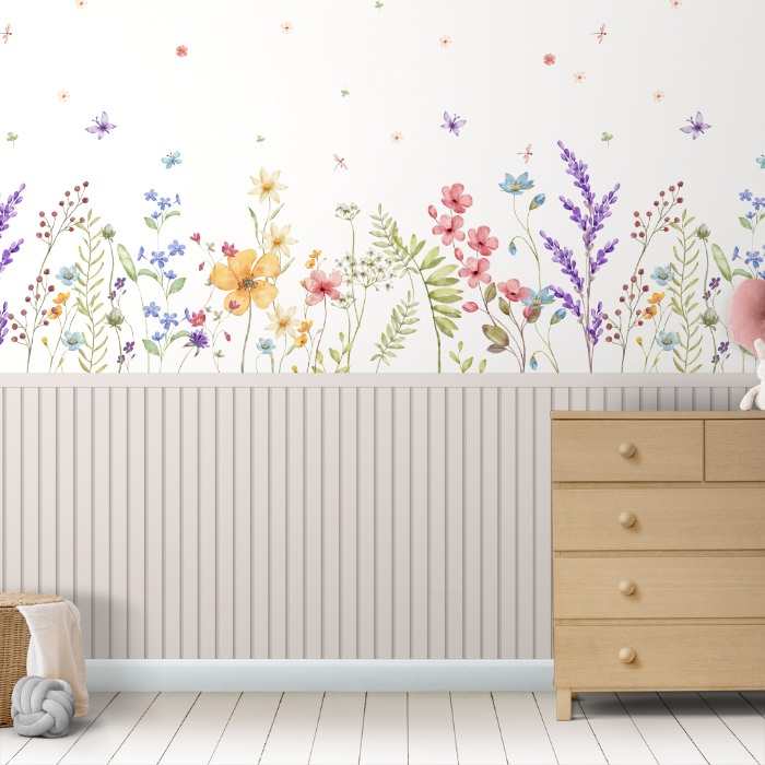 Papel de Parede Flores Ambientes Estilo Cerca Viva - Adesivo Autocolante