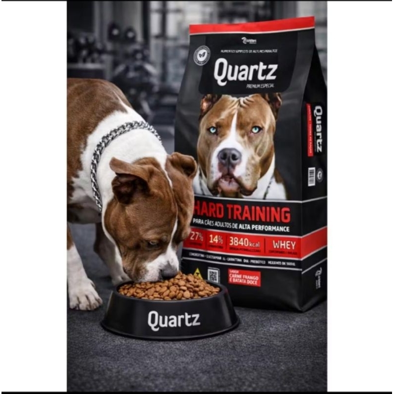 RAÇÃO QUARTZ HARD TRAINING CÃES ADULTO ALTA PERFOMANCE 15Kg 27% De Proteína
