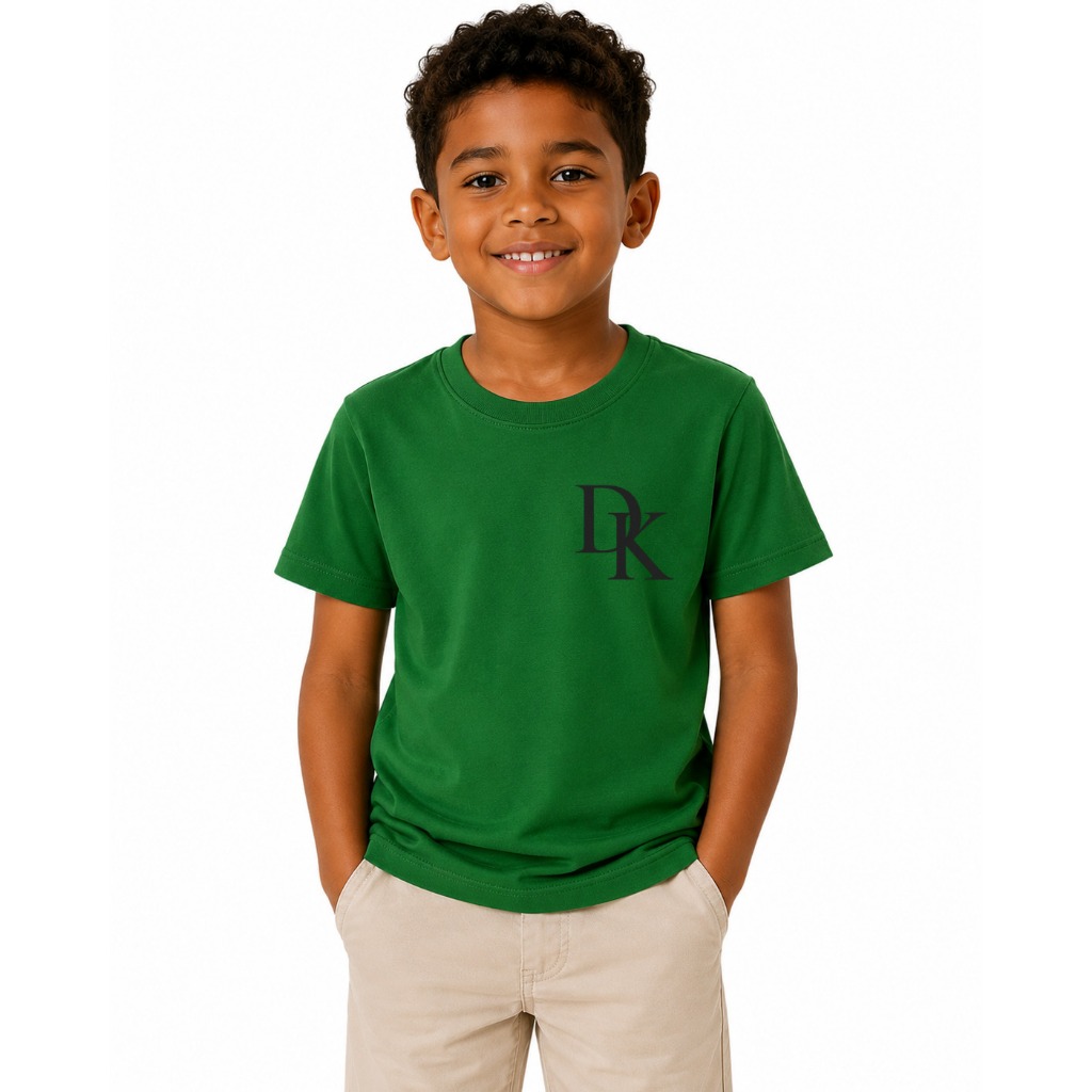 Camiseta Básica lisa, estampada, Infantil de Algodão – Conforto e Estilo para o Dia a Dia Manga Curta Menino