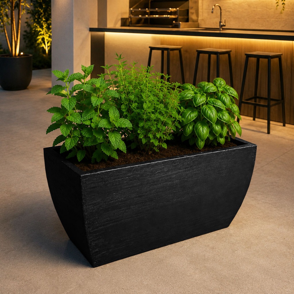 Vaso Planta Horta Temperos Flores 50x25 Jardineira Floreira Polietileno
