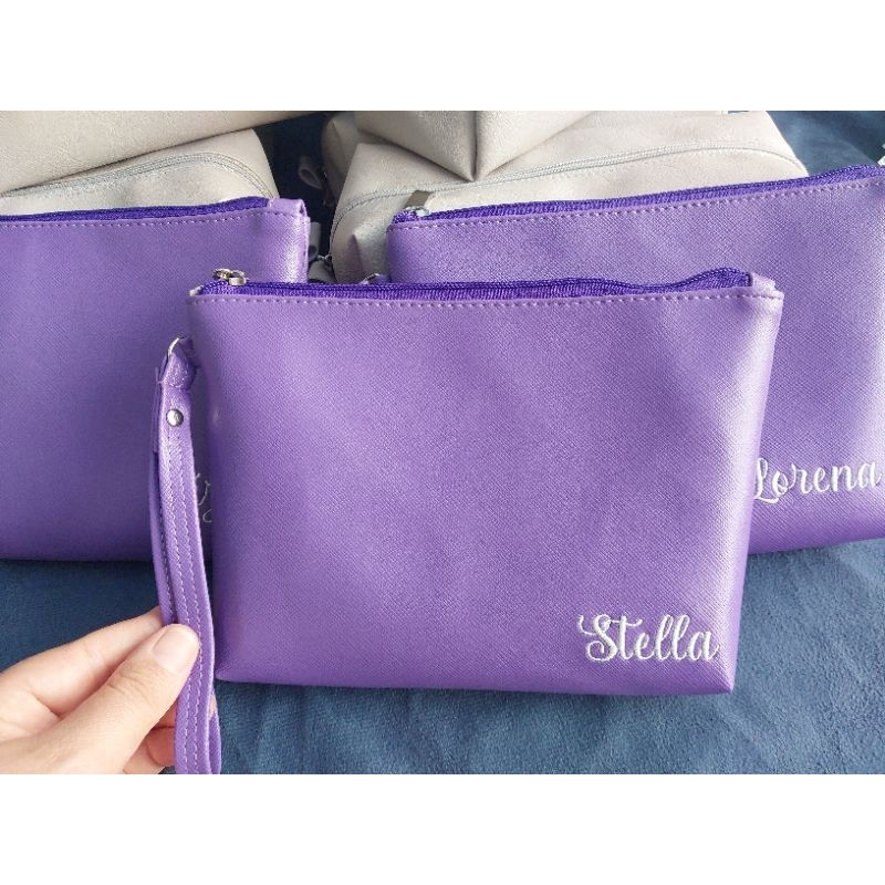 kit 5 Necessaire bolsinha personalizada com nome bordado.