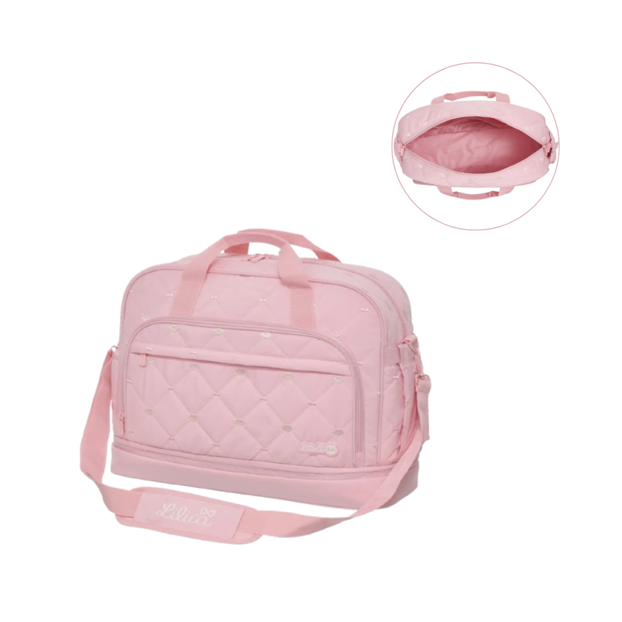 Mala Maternidade Lilica Ripilica 55cm Grande Com Zíper e Alças Ajustáveis Rosa Original - Pacific — imagem 2 de 2