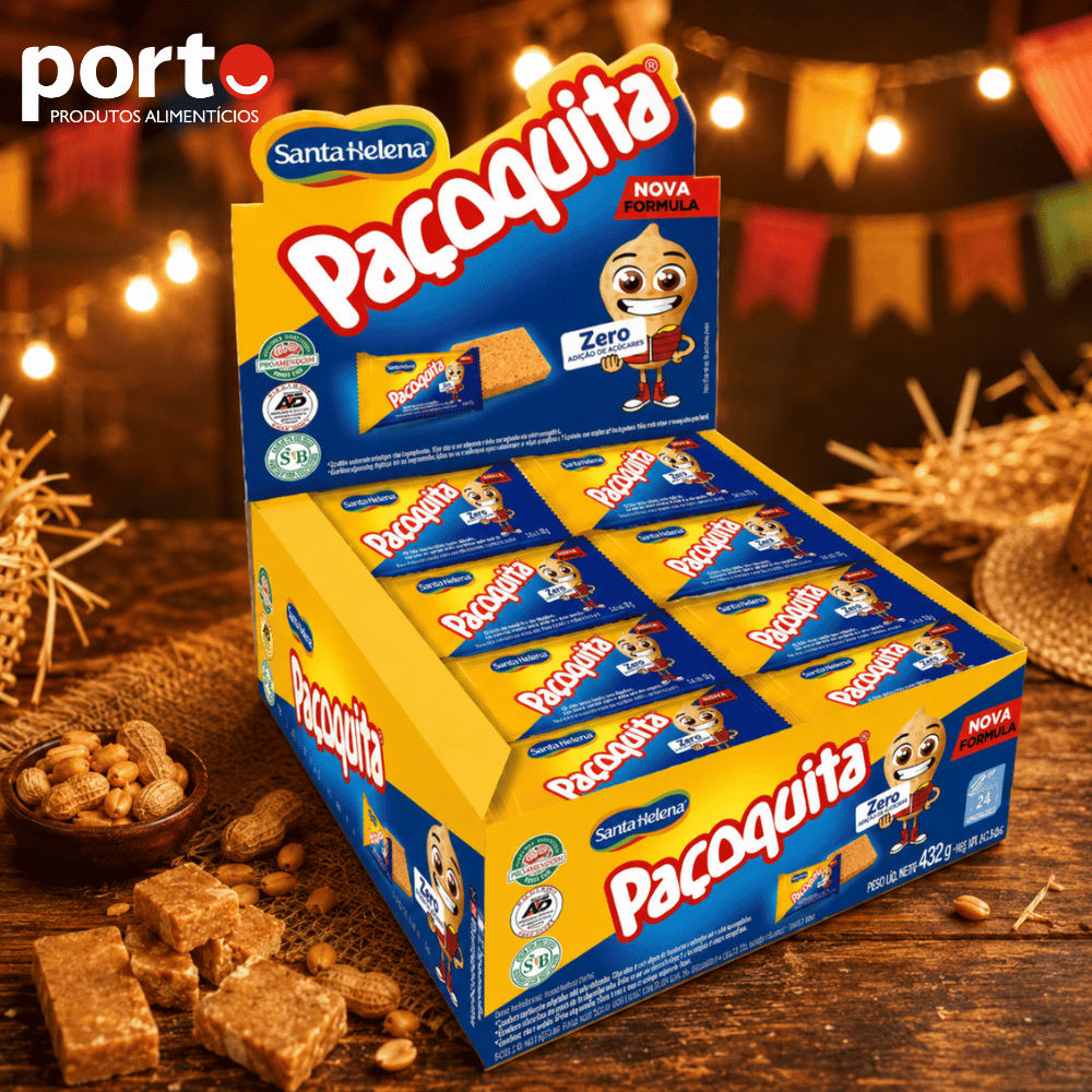 Paçoquita Diet Santa Helena Caixa com 24 Unidades de 18g 432g - Promoção