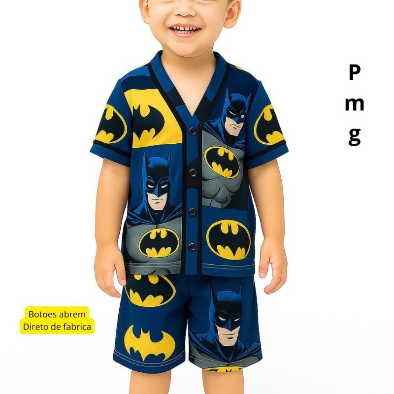 Pijama americano Curto Infantil Masculino estampado