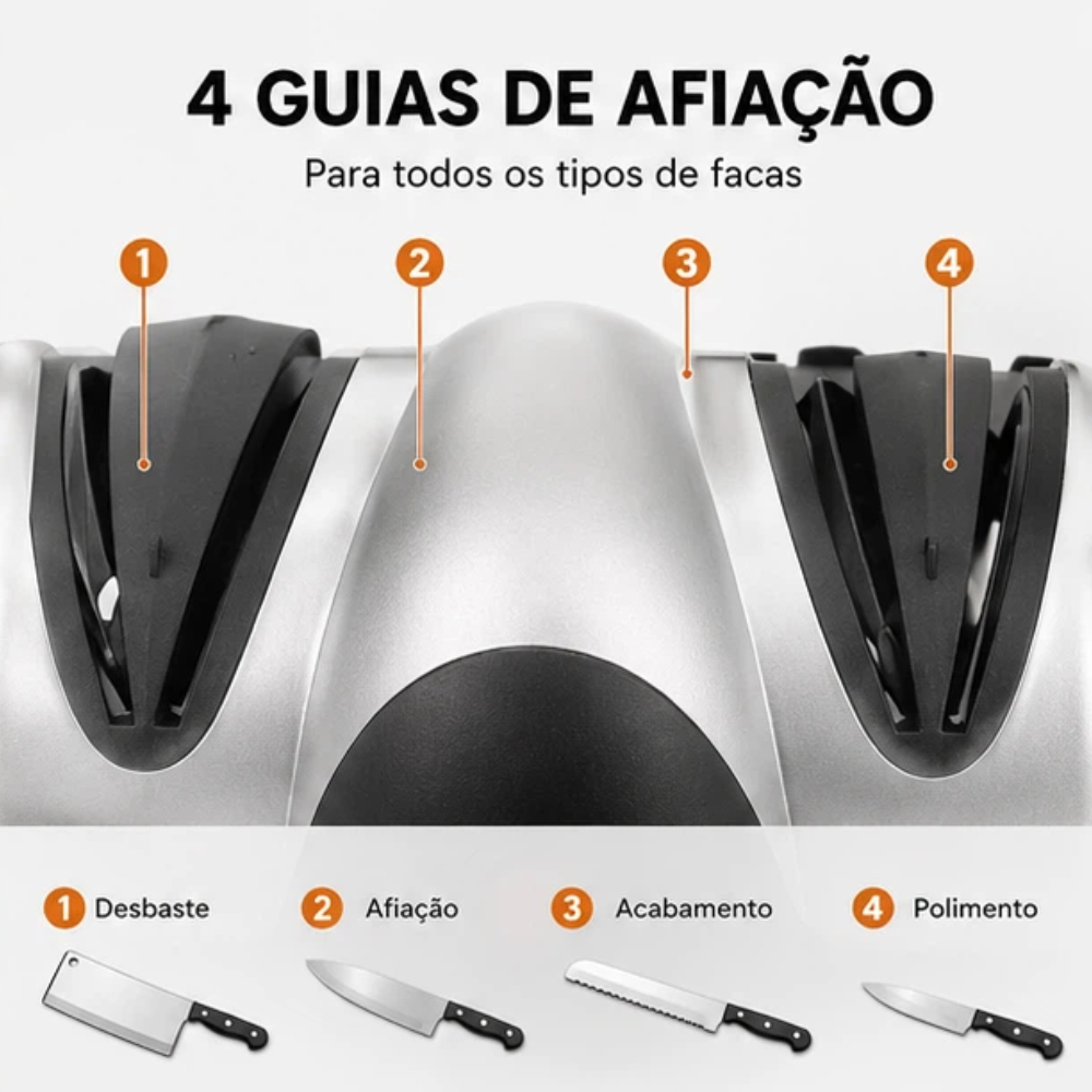 Afiador Elétrico 110V - Para Facas, Tesouras e Facão de Churrasco | Rápido e Prático · foto 2