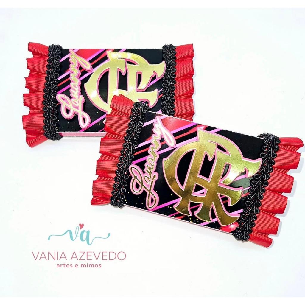 Festa Luxo Flamengo Personalizados I Lembrancinhas I Festas I Caixinhas I Aniversários I Caixa Kit Kat Flamengo Menina