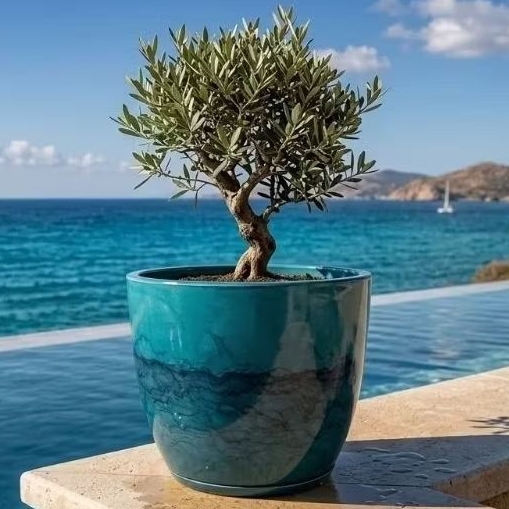 Vaso Grande Para Plantas Feito De Polietileno Versão Luxo Decoração Para Casas, Empresas , Jardim 42 x 49 Bojo Liso 3