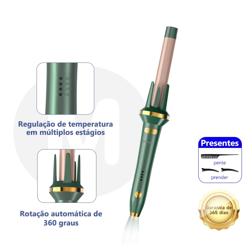 MAIMEITE Ferro De Cacho Automático Giratório  Cuidados Com O Cabelo De Íon Negativo Grande Onda Modelador Bivolt