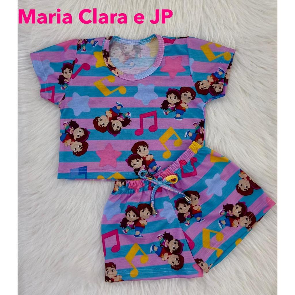 Conjunto menina Infantil Maria Clara e JP tematico P ao GG