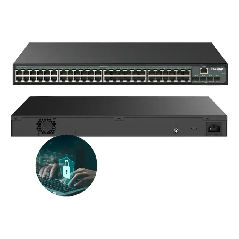 Intelbras Switch Gerenciável 48 Portas Gigabit Intelbras S2352G-A Para Empresas E Redes Corporativas