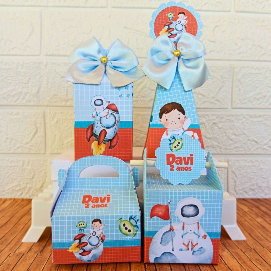 Kit Festa ASTRONAUTA AQUARELADO Personalizados Lembrancinhas Festa infantil Aniversário