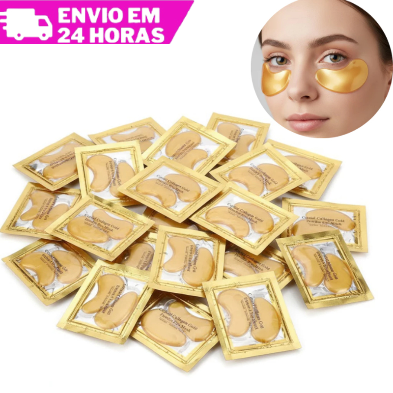 Kit Máscaras Colágeno Trata Olheiras Adesivo Antirrugas Gel