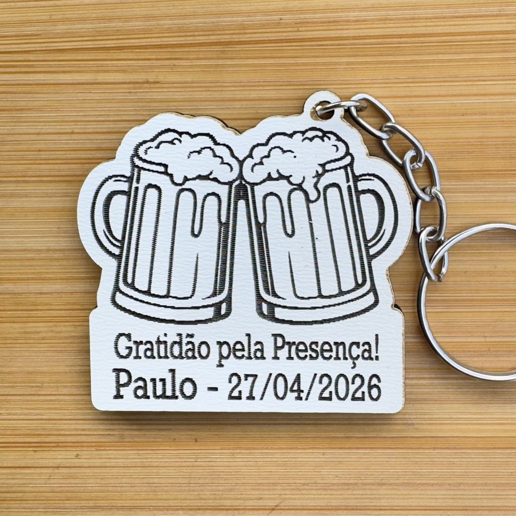 Kit Chaveiro Boteco Personalizado MDF Lembrancinha Aniversário Caneca de Chopp Lembrancinha em Madeira MDF