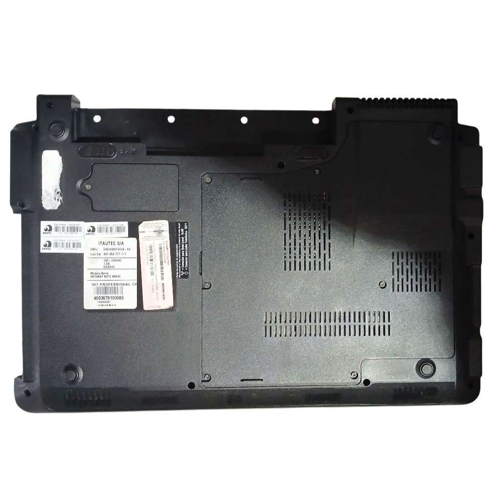 CARCAÇA INFERIOR NOTEBOOK ITAUTEC INFOWAY NOTE N8645 NÚMERO DE SÉRIE 4003676100085