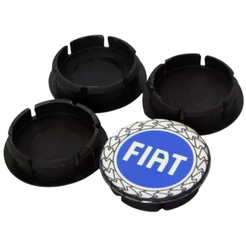Kit Calotinhas Centro Miolo Calota Azul Fiat Mobi Argo Premium Alta Resistencia