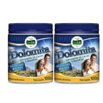 Kit 2 Dolomita em Pó-  Suplemento de Calcio e Magnesio