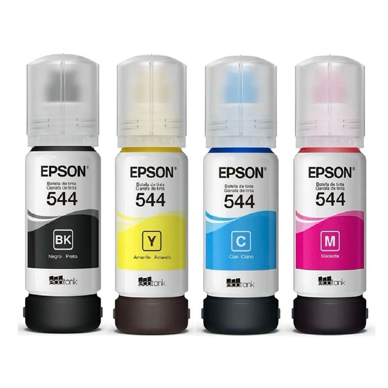 Kit Refil Epson 544 Preto Amarelo Ciano Magenta Tinta 4 Cores Original Envio Imediato No Mesmo Dia Entrega Rápida Brasil — imagem 2 de 2