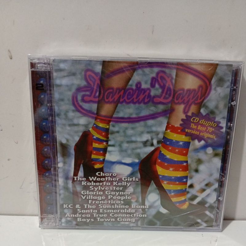 Cd Duplo Dancin Days Charo, Sylvester, Frenéticas,Santa Esmeralda,Kc e The Sunshine Band... Lacrado de Fabrica