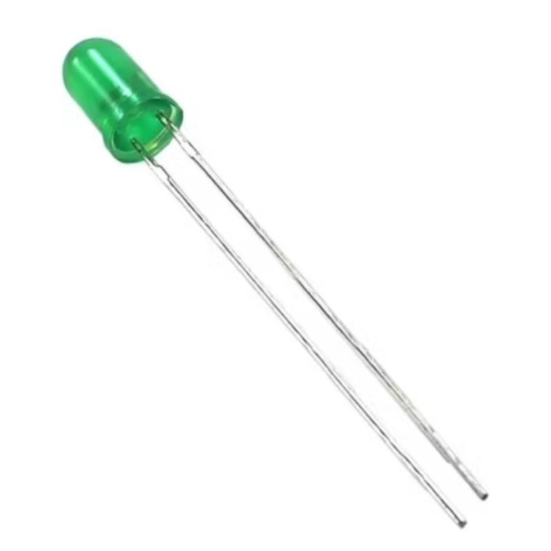 10 Led 5mm Verde Difuso 1000mcd Alto Brilho Arduino Projetos Eletrônica Robótica Protoboard