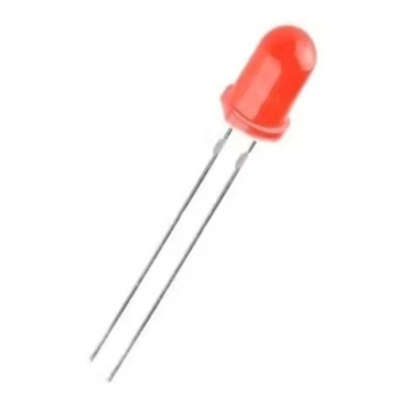 10 Led 5mm Vermelho Difuso 1000mcd Alto Brilho Arduino Projetos Eletrônica Robótica Protoboard