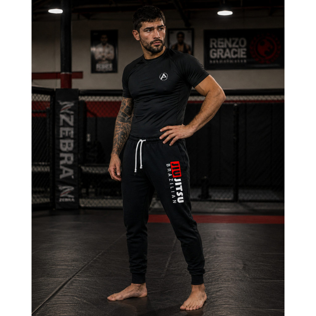 Calça Moletom Masculina Jogger Confortável Academia Treino Jiu Titsu Dia a Dia