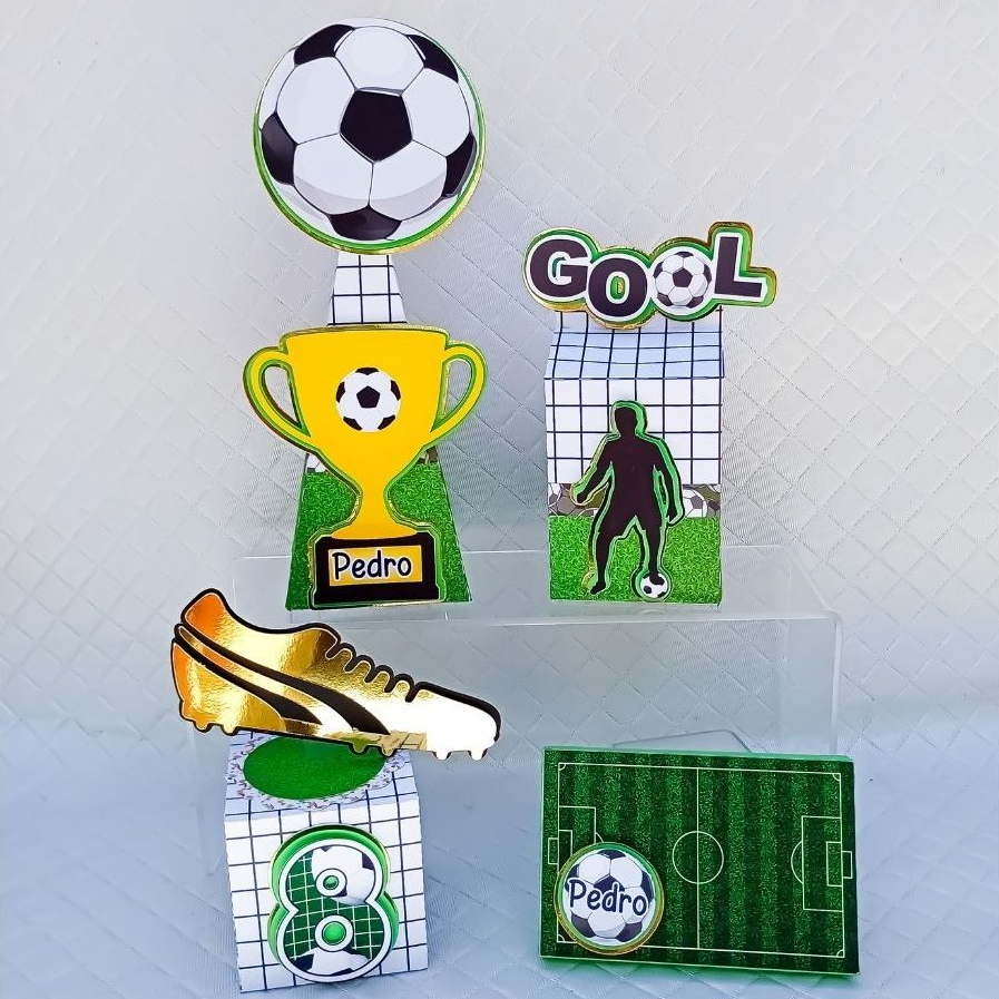 Kit Caixas Futebol Personalizados para Lembrancinhas aniversário festa infantil