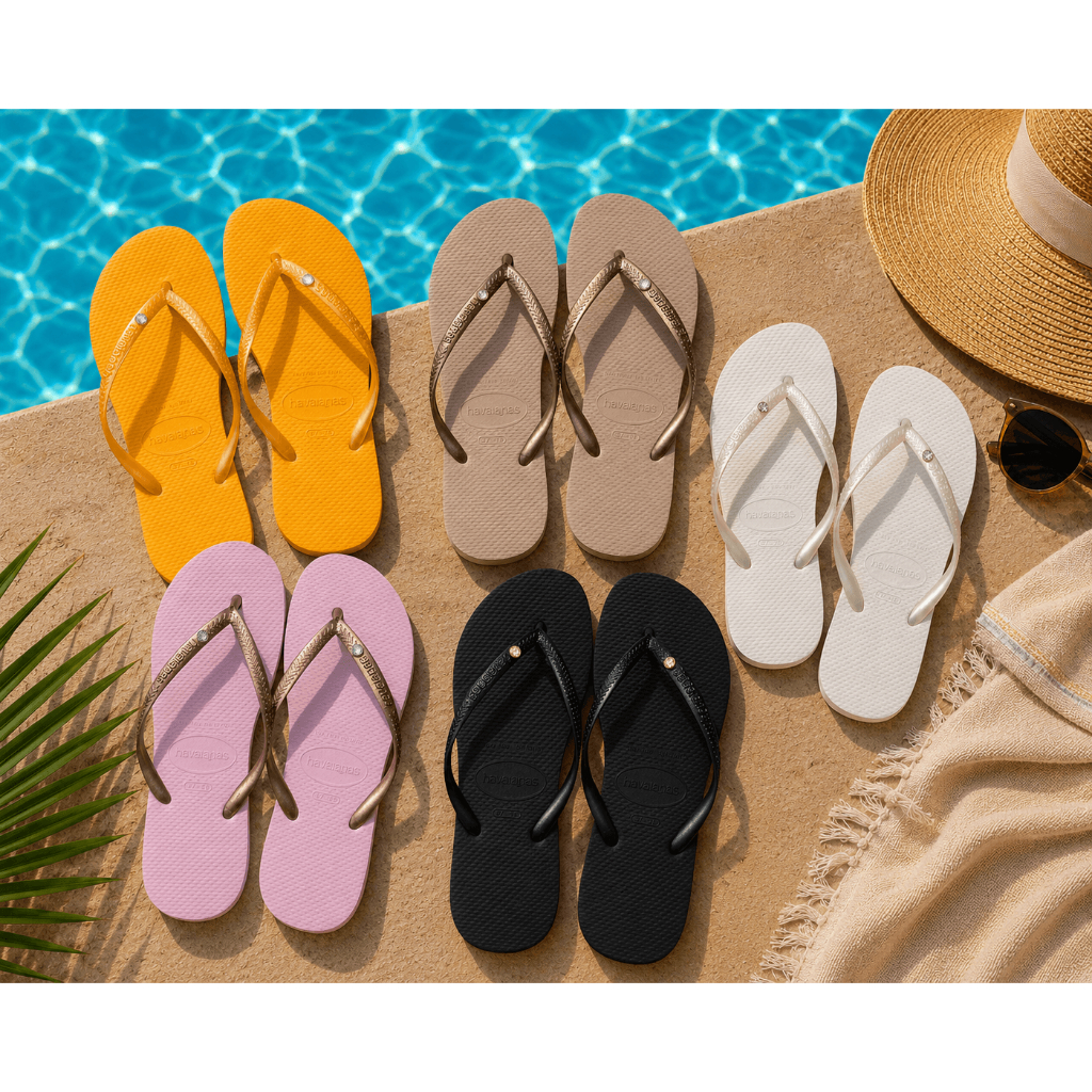 Chinelo Havaiana Original Slim Tira Fina Personalisada Ponto de Luz