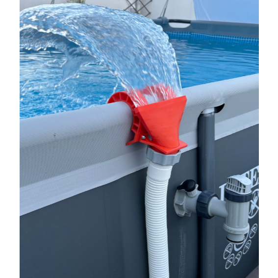 Cascata Compacta Piscina De Lona Adaptador Rosca Mangueira