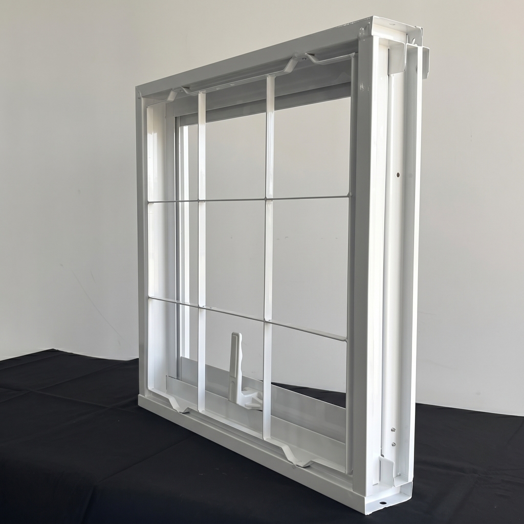 Vitro Maxim Ar 50x50cm Aço Galvanizado Com Grade Sem Vidro Banheiro Lavanderia Resistente-LH Móveis