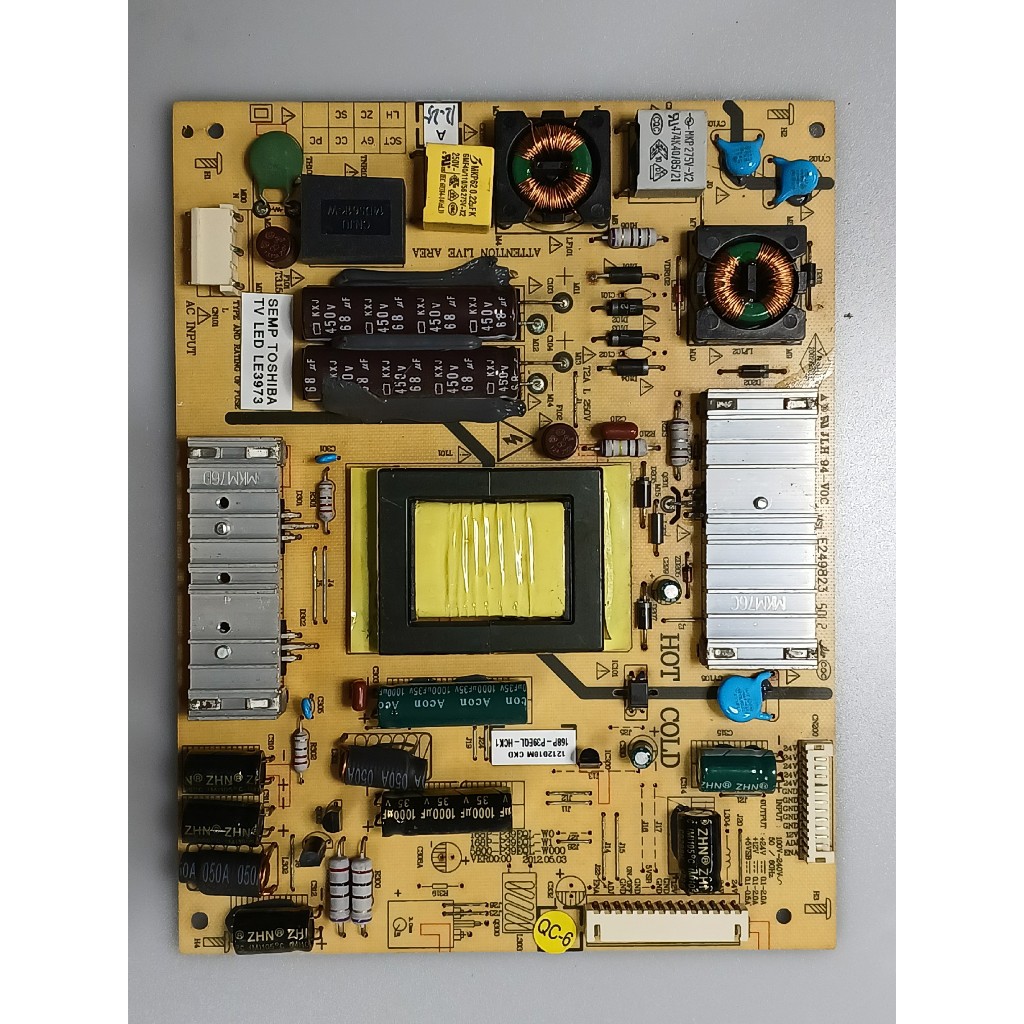 Placa da fonte Tv Semp toshiba le3973