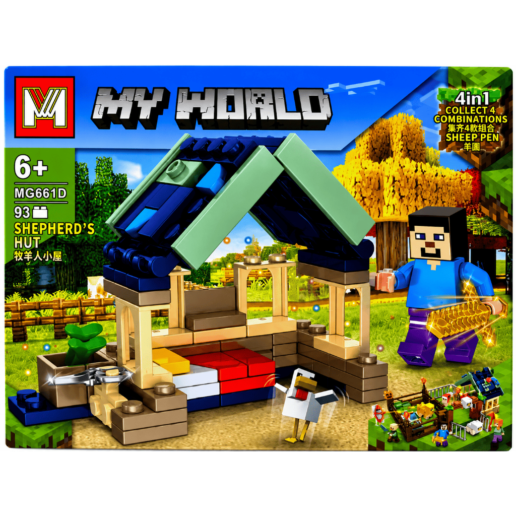 Brinquedo Blocos de Montar Lego Fazenda Ovelha 91PCS My World Infantil Criativo