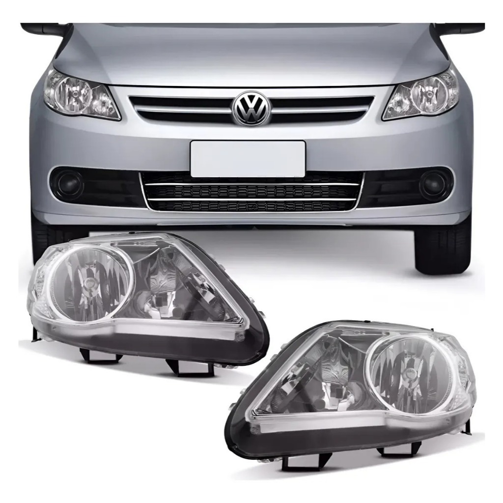 Par Farol Gol G5 Voyage Duplo Cromado 2009 2010 2011 2012