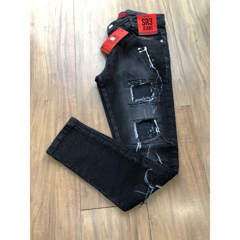 Calça Jogador Preta Quadrados