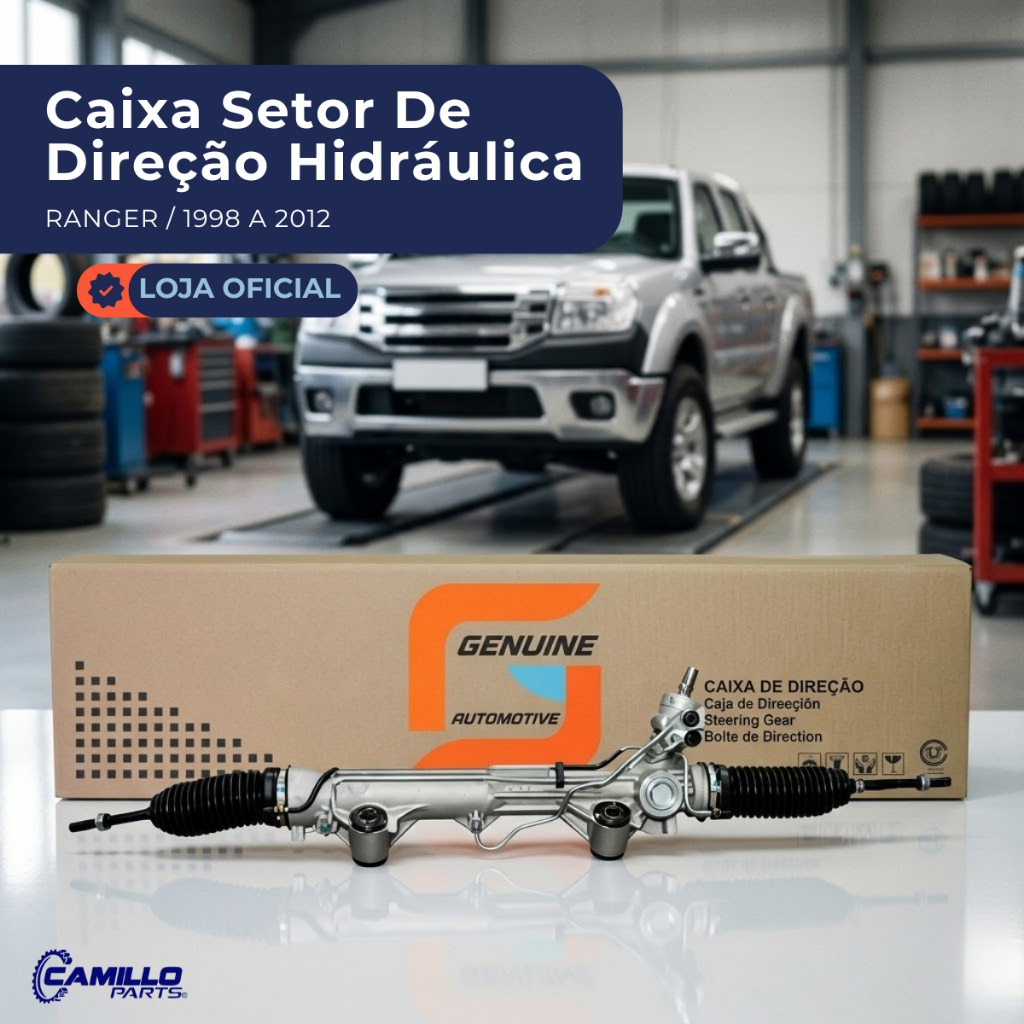 Caixa Direção Hidráulica Ford Ranger 2.5 2.8 3.0 1998 a 2012 Genuine Automotive