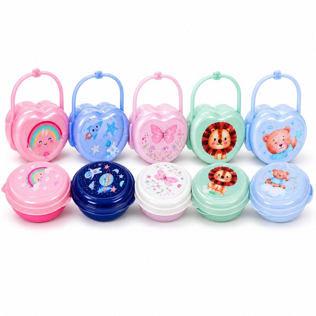 Kit Bebê Porta Chupeta e Saboneteira Infantil Menino Menina - Plasútil