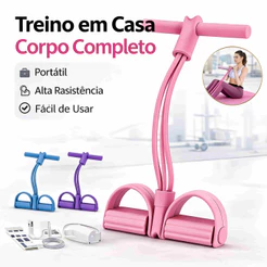 Elástico de Exercício com Apoio para Pés para Maior Estabilidade