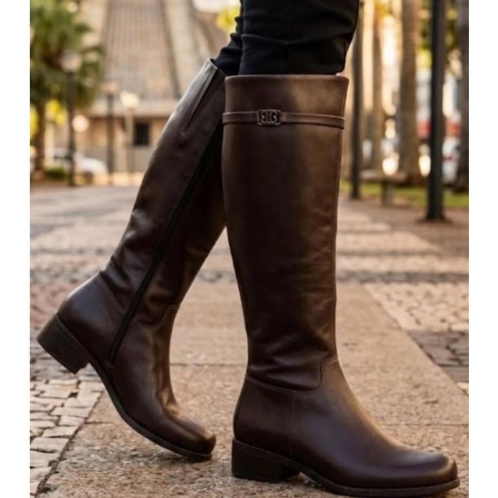 Bota Bottero Montaria Cano Alto Salto Baixo Feminina