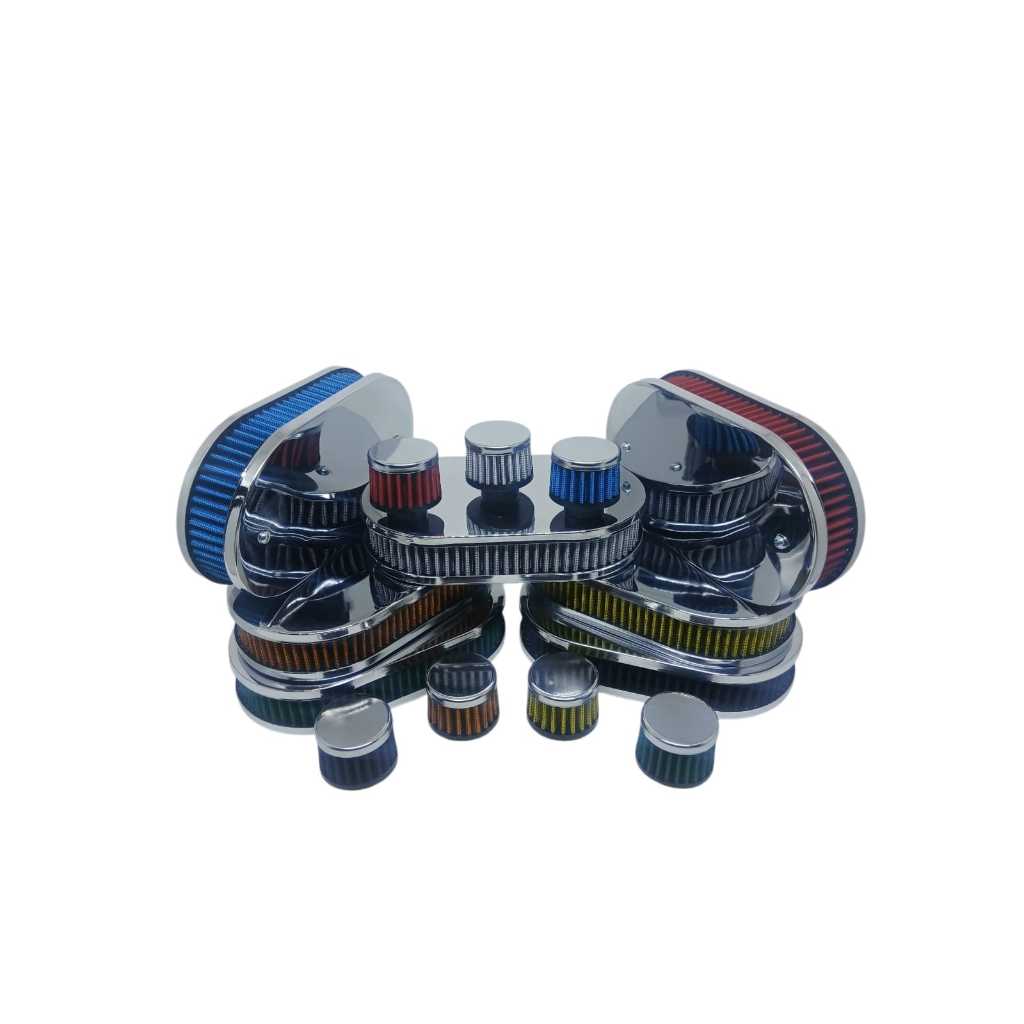 Voltar Filtro De Ar Esportivo aluminio H34 Carburador + Respiro