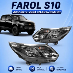 Farol S10 ANO 2017 2018 2019 2020 2021 2022 2023 2024 C/led C/reator