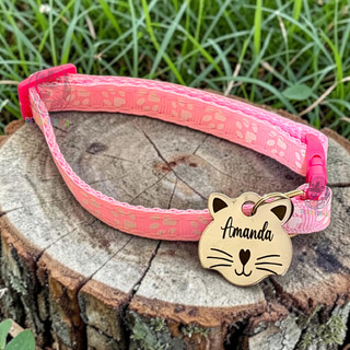 Coleira Gato Identificação Coleira para Cachorro Coleira Personalizada