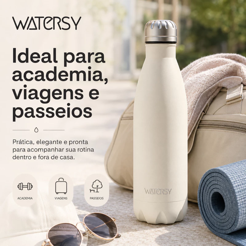 Garrafa Térmica Watersy em Aço Inoxidável 304 Portátil 500ml — foto 9