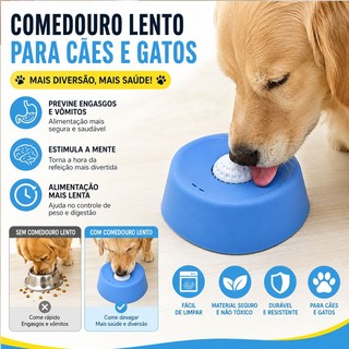 Lambedor Canino, Brinquedo para Pet, Comedouro Lento, Anti Ansiedade para Pets