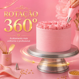 Bailarina de Bolo Giratória Aluminio  30 cm.