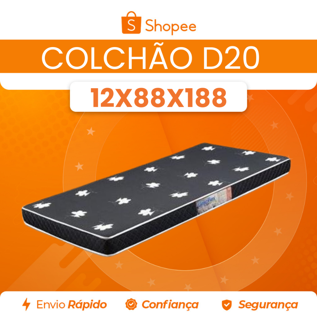 Colchão Solteiro D20 88x188 Espuma Umaflex