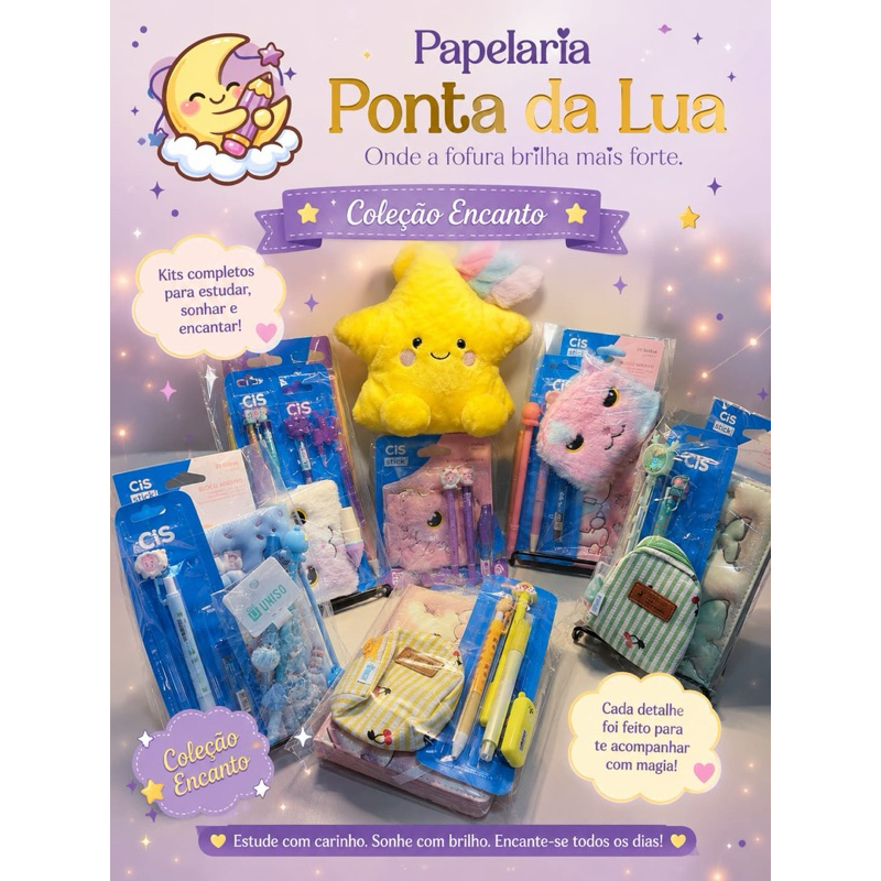 Kit Papelaria Fofa/Kit Coleção Encanto/kit Kawaii/Box Papelaria