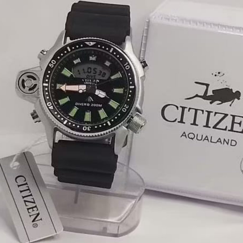 Relógio Masculino CTZ Aqualand Esportivo Preto Pulseira Silicone Resistente à Água 100M