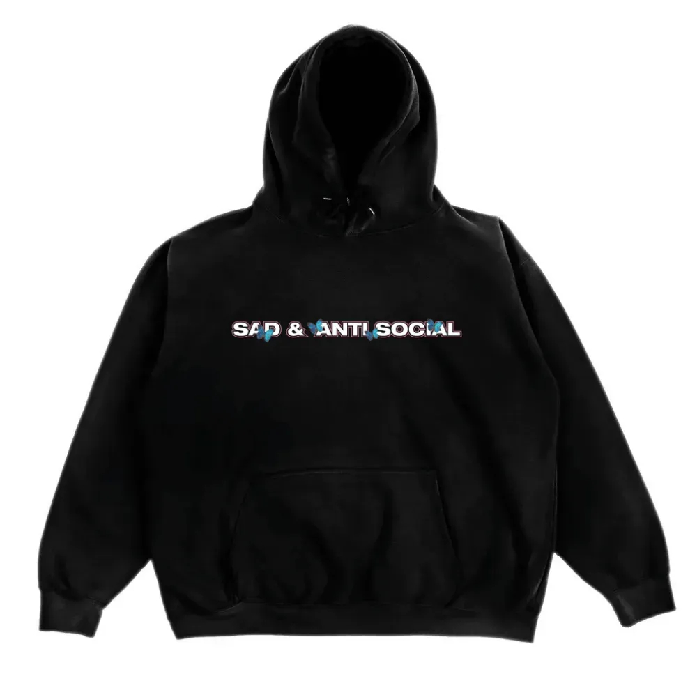 Blusa Moletom ASSC Anti Social Social Club x Sadboyz Sad and Antisocial Casaco Flores Frente Costa