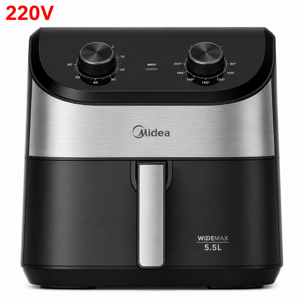 Fritadeira Air Fryer 5,5l Widemax Com Interior De Alumínio 1900w Midea - 220V