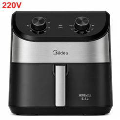 Fritadeira Air Fryer 5,5l Widemax Com Interior De Alumínio 1900w Midea - 220V