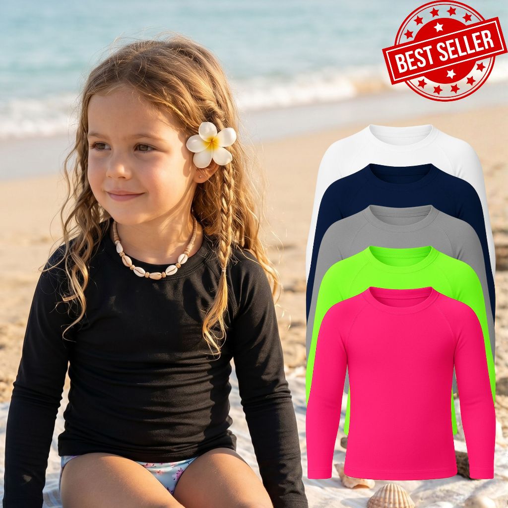 Camiseta Térmica Feminina Infantil Proteção Solar Uv 50+  De 06 Á 14 Anos